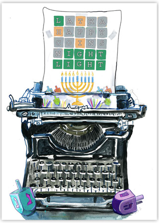 Hanukkah Greeting Cards from Another Creation by Michele Pulver - Word Light