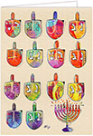 Hanukkah Greeting Cards from Another Creation by Michele Pulver - Dreidels