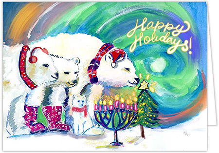 Holiday Greeting Cards from Another Creation by Michele Pulver - 3 Polar Bears and An Artic Fox Holiday Greeting Cards from Another Creation by Michele Pulver - 3 Polar Bears and An Artic Fox