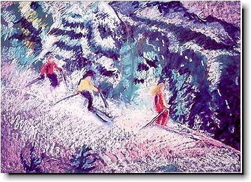 Another Creation by Michele Pulver Holiday Greeting Cards - I'd Rather Be Skiing