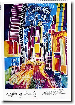 Another Creation by Michele Pulver Holiday Greeting Cards - Lights of Times Square