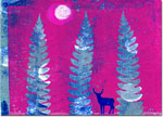 Holiday Greeting Cards by Another Creation by Michele Pulver - Deer in the Moonlight