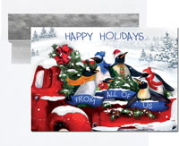 Holiday Greeting Cards by Birchcraft Studios - Penguin Posse