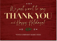 Holiday Greeting Cards by Birchcraft Studios - Barnboard Thanks