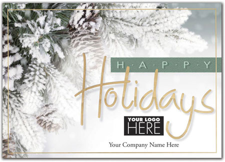 Holiday Greeting Cards by Birchcraft Studios - Evergreen & Gold Holiday Greeting Cards by Birchcraft Studios - Evergreen & Gold