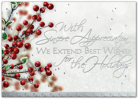 Holiday Greeting Cards by Birchcraft Studios - Berries & Wishes