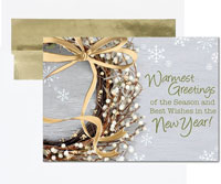 Holiday Greeting Cards by Birchcraft Studios - White Berry Wreath