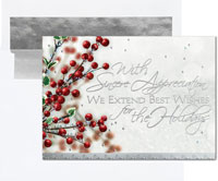 Holiday Greeting Cards by Birchcraft Studios - Berries & Wishes