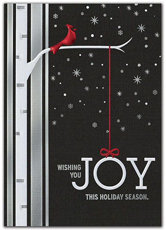 Holiday Greeting Cards by Birchcraft Studios - Joyful Cardinal