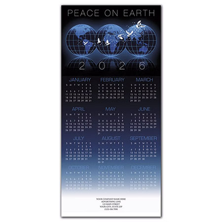 Holiday Greeting Cards with Calendar by Birchcraft Studios - 2026 Wishes Holiday Greeting Cards with Calendar by Birchcraft Studios - 2026 Wishes