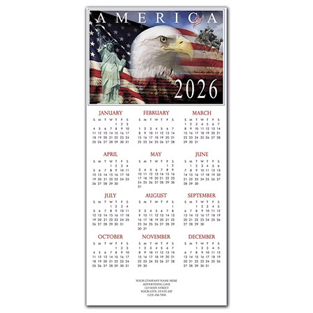 Holiday Greeting Cards with Calendar by Birchcraft Studios - Land of Liberty Holiday Greeting Cards with Calendar by Birchcraft Studios - Land of Liberty