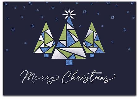 Holiday Greeting Cards by Birchcraft Studios - Stained-Glass Trio Holiday Greeting Cards by Birchcraft Studios - Stained-Glass Trio