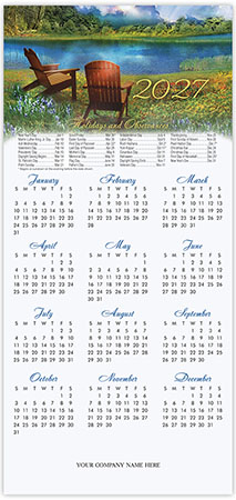 Holiday Greeting Cards with Calendar by Birchcraft Studios - By the Lake