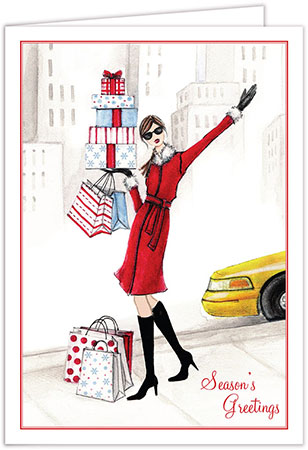 Christmas Greeting Cards by Bonnie Marcus - Fashion Girl City Christmas Greeting Cards by Bonnie Marcus - Fashion Girl City