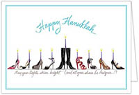 Hanukkah Greeting Cards by Bonnie Marcus  - Hanukkah Heels