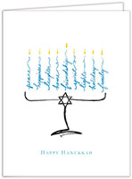 Hanukkah Greeting Cards by Bonnie Marcus  - Hanukkah Candles