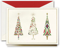 Boxed Holiday Greeting Cards by Crane & Co. (Engraved Viennese Trees)