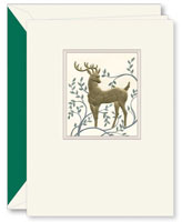 Boxed Holiday Greeting Cards by Crane & Co. (Engraved Woodland Reindeer)