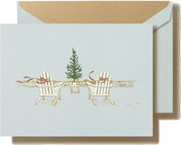Boxed Holiday Greeting Cards by Crane & Co. (Engraved Seaside Christmas)