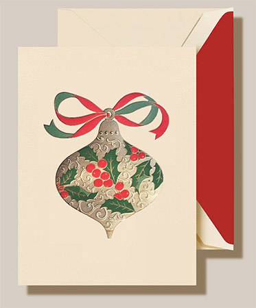 Boxed Holiday Greeting Cards by Crane & Co. (Engraved Filigree Ornament) Boxed Holiday Greeting Cards by Crane & Co. (Engraved Filigree Ornament)