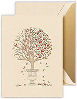 Boxed Holiday Greeting Cards by Crane & Co. (Engraved Four Seasons Apple Tree)