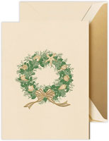 Boxed Holiday Greeting Cards by Crane & Co. (Engraved Seashells Wreath)