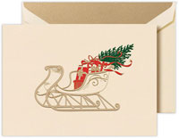 Boxed Holiday Greeting Cards by Crane & Co. (Engraved Victorian Sleigh Ride)