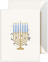 Boxed Hanukkah Greeting Cards by Crane & Co. (Hanukkah Menorah)