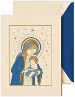 Boxed Holiday Greeting Cards by Crane & Co. (Engraved Mother and Child)