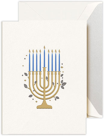 Boxed Hanukkah Greeting Cards by Crane & Co. (Hanukkah Menorah)