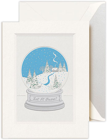 Boxed Holiday Greeting Cards by Crane & Co. (Engraved Snow Globe) Boxed Holiday Greeting Cards by Crane & Co. (Engraved Snow Globe)