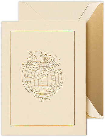 Boxed Holiday Greeting Cards by Crane & Co. (Engraved Earth Globe) Boxed Holiday Greeting Cards by Crane & Co. (Engraved Earth Globe)