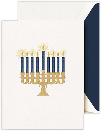 Boxed Hanukkah Greeting Cards by Crane & Co. (Engraved Lights on Hanukkah) Boxed Hanukkah Greeting Cards by Crane & Co. (Engraved Lights on Hanukkah)