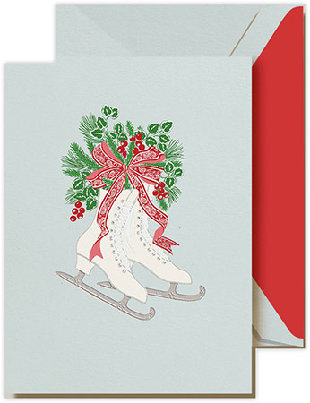 Boxed Holiday Greeting Cards by Crane & Co. (Engraved Ice Skates) Boxed Holiday Greeting Cards by Crane & Co. (Engraved Ice Skates)