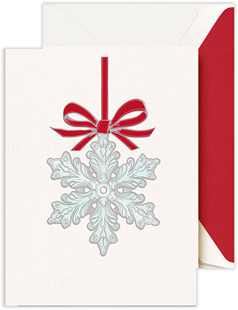 Boxed Holiday Greeting Cards by Crane & Co. (Engraved Snowflake Ornament) Boxed Holiday Greeting Cards by Crane & Co. (Engraved Snowflake Ornament)