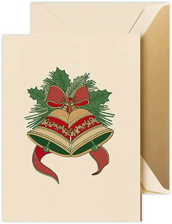 Boxed Holiday Greeting Cards by Crane & Co. (Engraved Christmas Bells) Boxed Holiday Greeting Cards by Crane & Co. (Engraved Christmas Bells)
