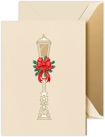 Boxed Holiday Greeting Cards by Crane & Co. (Engraved Village Street Lamp) Boxed Holiday Greeting Cards by Crane & Co. (Engraved Village Street Lamp)