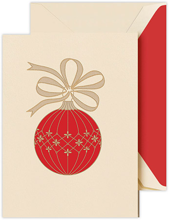 Boxed Holiday Greeting Cards by Crane & Co. (Engraved Quilted Ornament) Boxed Holiday Greeting Cards by Crane & Co. (Engraved Quilted Ornament)