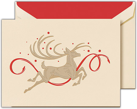 Boxed Holiday Greeting Cards by Crane & Co. (Engraved Regal Stag) Boxed Holiday Greeting Cards by Crane & Co. (Engraved Regal Stag)