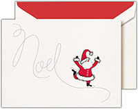 Boxed Holiday Greeting Cards by Crane & Co. (Foil Skating Noel)
