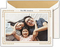 Boxed Holiday Photo Mount Cards by Crane & Co. (Engraved Tis The Season)