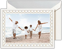 Boxed Holiday Photo Mount Cards by Crane & Co. (Engraved Modern Scrolls)
