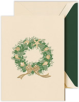 Boxed Holiday Greeting Cards by Crane & Co. (Engraved Seashells Wreath)