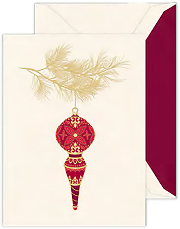 Boxed Holiday Greeting Cards by Crane & Co. (Engraved Engraved Finial Ornament) Boxed Holiday Greeting Cards by Crane & Co. (Engraved Engraved Finial Ornament)