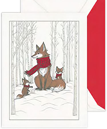 Boxed Holiday Greeting Cards by Crane & Co. (Engraved Engraved Woodland Fox) Boxed Holiday Greeting Cards by Crane & Co. (Engraved Engraved Woodland Fox)