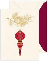 Boxed Holiday Greeting Cards by Crane & Co. (Engraved Finial Ornament)