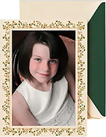 Boxed Holiday Photo Mount Cards by Crane & Co. (Holly & Berry Frame)