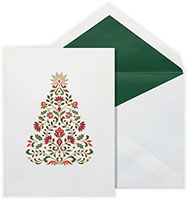 Boxed Holiday Greeting Cards by Crane & Co. (Engraved Nordic Tree)