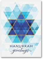 Hanukkah Greeting Cards by Carlson Craft - Geometric Star