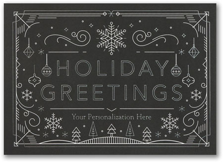 Holiday Greeting Cards by Carlson Craft - Line Art Greetings